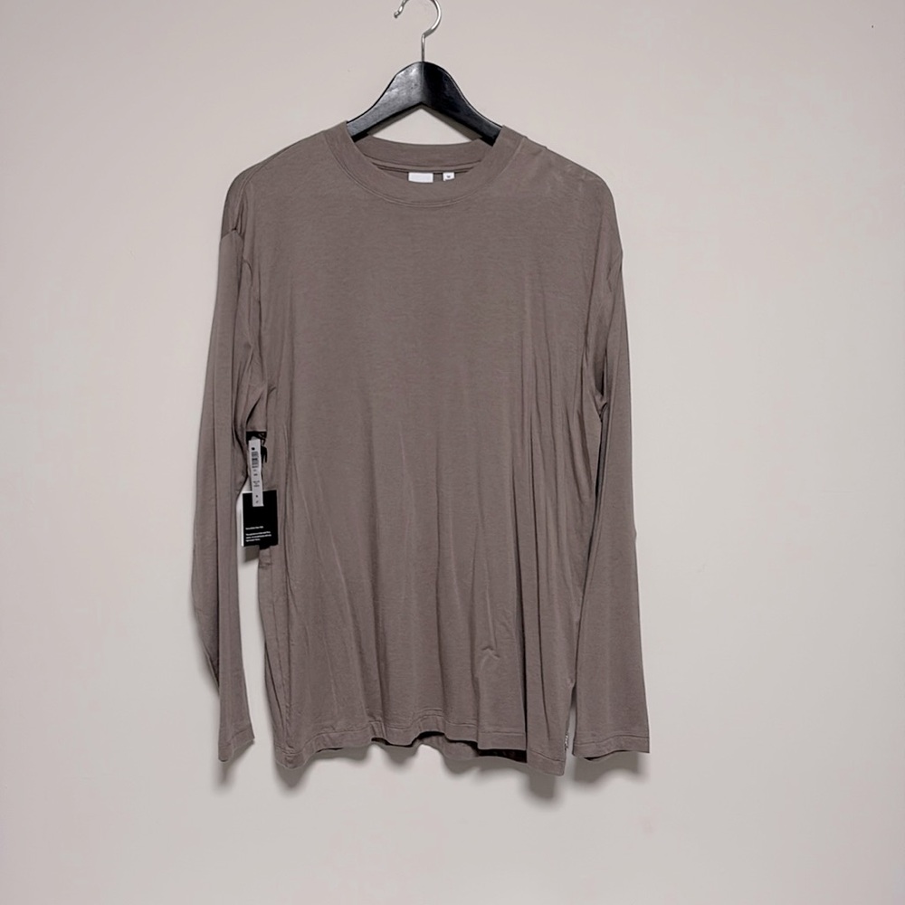 Aritzia tna turner taupe Asher long sleeve top sz m medium new